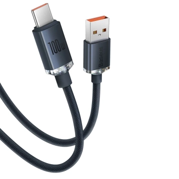 Baseus Crystal Shine Series cable USB cable for fast charging and data transfer USB Type A - USB Type C 100W 1.2m blue (CAJY000403)