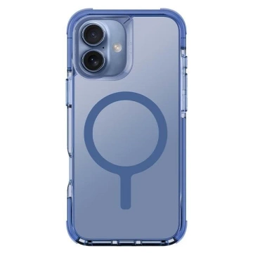 Etui UNIQ Combat do iPhone 16 6.1" Magclick Charging niebieski/perleťově modrá