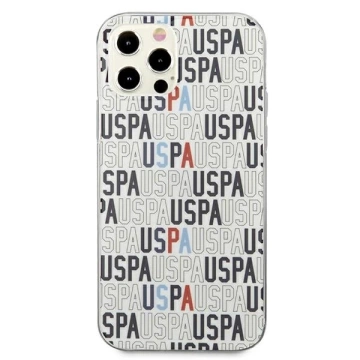 Puzdro na telefón US Polo Logo Mania Collection iPhone 12/12 Pro 6,1". biela/biela