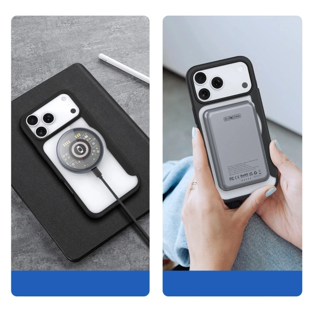 Etui do iPhone 17 Pro Max Dux Ducis Skin X Pro Portfel MagSafe Czarny