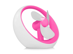 Wiatraczek pod USB lub na baterie Różowy