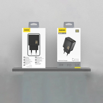 Dudao A27P černá USB-C 30W GaN nabíječka do zásuvky | Kompaktní a efektivní