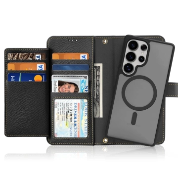 Шкіряний чохол Dux Ducis Lava для Samsung Galaxy S25 Ultra, чорний