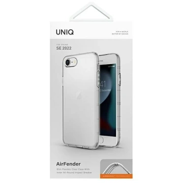 Puzdro na telefón UNIQ Air Fender pre Apple iPhone SE 2022 / SE 2020 /7/8 transparentné/číre