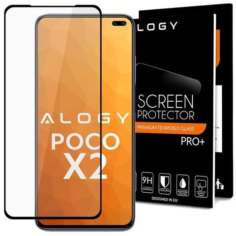 Obal Alogy Glass Full Glue vhodný pre Xiaomi Poco X2 Black