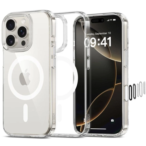 Etui Tech-Protect Flexair Hybrid MagSafe iPhone 16 Pro Max Clear