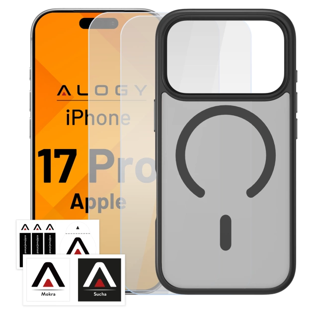 Kryt pre Apple iPhone 16 Pro Max Alogy MagSafe Hybrid Matte Case Matný kryt s ochranou šošovky čierny