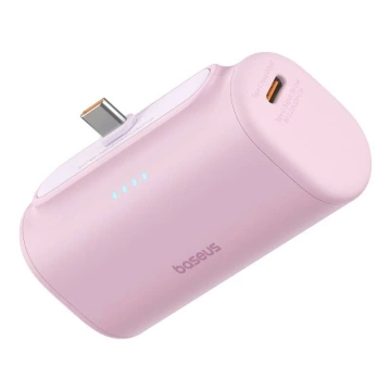 Powerbank Baseus Compact 5000mAh 20W USB-C Mini Szybkie Ładowanie Różowy