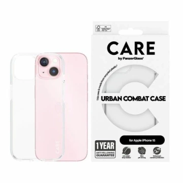Чохол для iPhone 15 CARE від PanzerGlass Urban Combat 6.1" прозорий