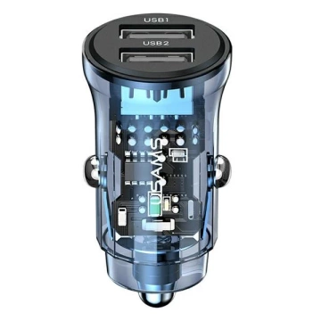 USAMS Car charger C31 3A 2xUSB-A Fast Charge blue/blue CC162CC02 (US-CC162)