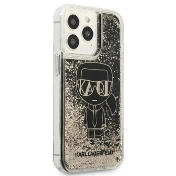 Karl Lagerfeld protective phone case KLHCP13LLGGKBK for Apple iPhone 13 Pro / 13 6.1" black/black hardcase Liquid Glitter Gatsby