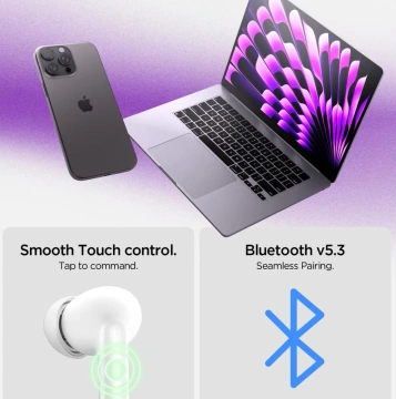 Spigen SA2400 ANC Słuchawki Douszne Bluetooth Black