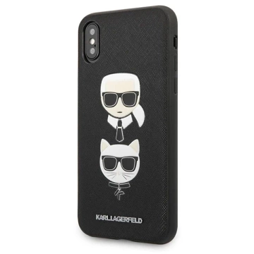 Etui Karl Lagerfeld KLHCPXSAKICKCBK do Apple iPhone X/XS pevné pouzdro Saffiano Karl