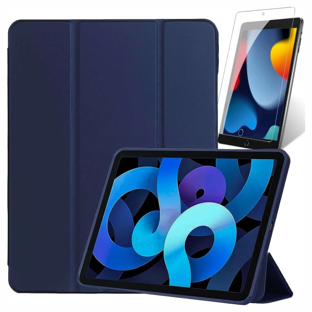 Pouzdro pro Apple iPad 10.2 9 Gen 8/7 2021/2020/2019 Smart Pencil Case Alogy TPU Kryt na tablet Navy Blue Glass