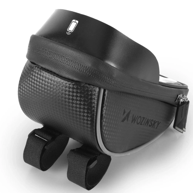 Wozinsky Fahrradlenkertasche mit Handyhülle 1 l schwarz (WBB16BK)
