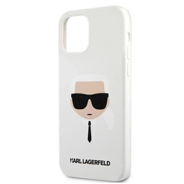 Karl Lagerfeld KLHCP12SSLKHWH iPhone 12 mini 5,4" bílé/bílé pevné pouzdro silikonové Karl`s Head