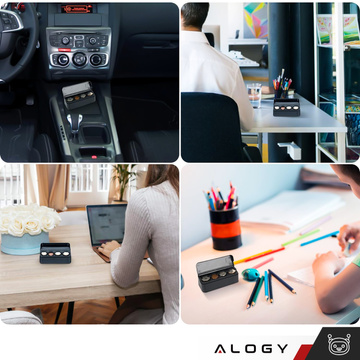 Přihrádka na mince Držák na mince Organizér na peněženku Úložná přihrádka na drobné mince do auta Auta Kanceláře Domácí Box Alogy Černá