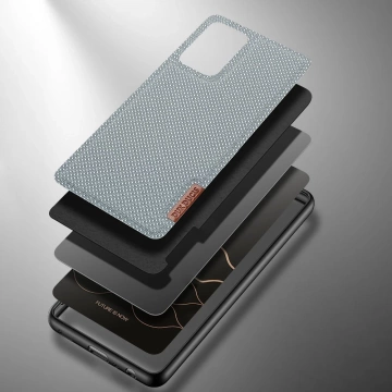 Dux Ducis Fino case cover covered with nylon material Samsung Galaxy A72 4G gray