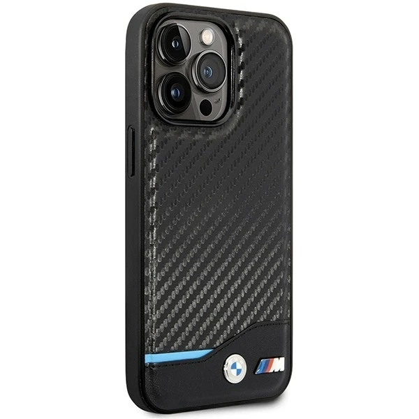 BMW BMHMP14L22NBCK puzdro na telefón pre Apple iPhone 14 Pro 6,1" čierne/čierne Carbon MagSafe