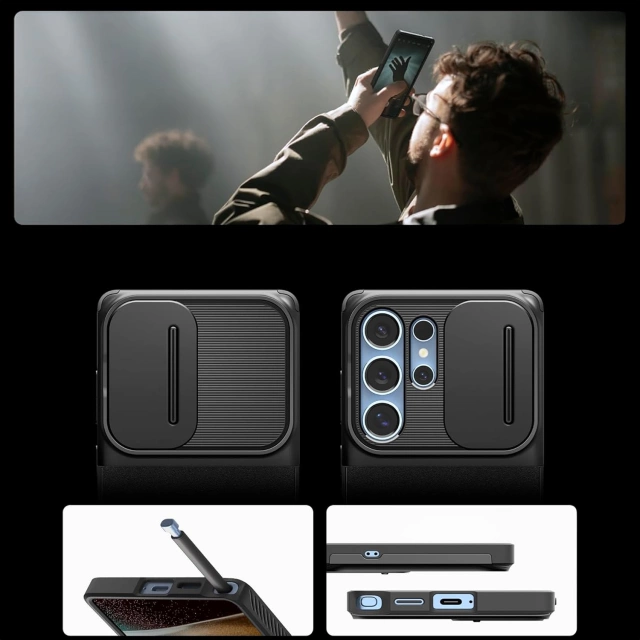 Чохол для Samsung Galaxy S25 Ultra Black Spigen Optic Armor