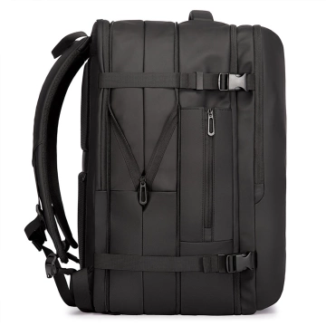 Bange voděodolný batoh na 15,6" notebook, městský cestovatel, 45x30x16 cm, do práce, do letadla, pánské, dámské, s USB portem Černá