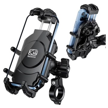 KEWIG M11B motorcycle phone holder with Qi QC 3.0 15W charger Black