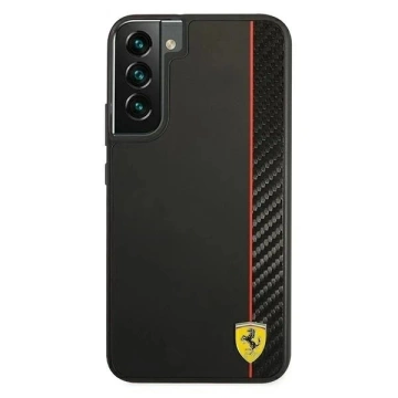 Etui Ferrari FESAXHCS22MBK до Galaxy S22 S906твердий чохол On Track Carbon Stripe чорний/чорний