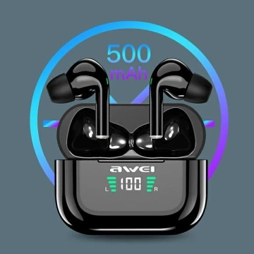 AWEI Bluetooth 5.1 T29P TWS wireless headphones docking station Black
