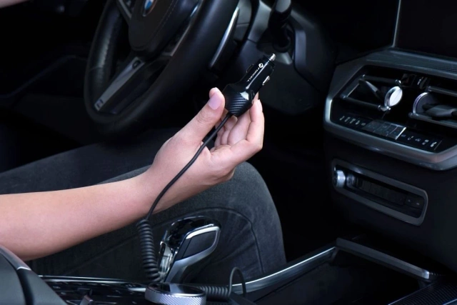 Forcell Carbon Car Charger 38W USB-C USB QC 3.0 PD Cable 1.5m