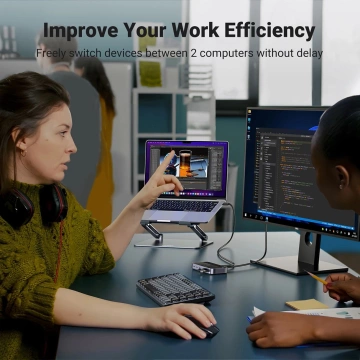 UGREEN CM662 USB 3.0 PŘEPÍNAČ 2 V 4 DÁLKOVÝ OVLADAČ 2x 5Gb/s KABEL