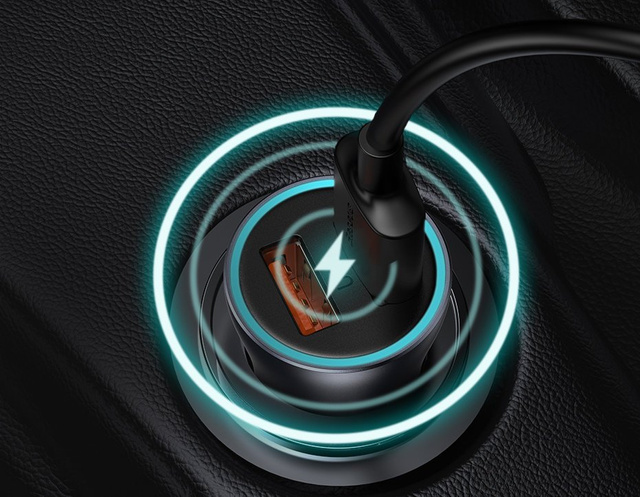 Baseus Golden Contactor Pro nabíjačka do auta, USB USB-C, QC4.0, PD, SCP, 40W (sivý) kábel USB na USB-C 1m