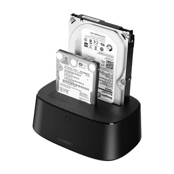 Док-станція Ugreen CM198 50857 з USB 3.0 для SATA 2.5" 3.5" SSD HHD Блок живлення EU - Чорний
