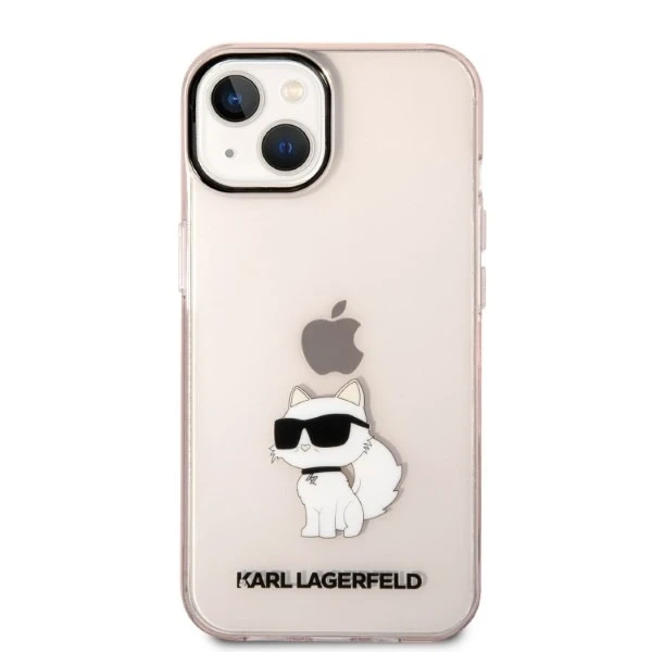 Protective phone case Karl Lagerfeld KLHCP14SHNCHTCP for Apple iPhone 14 6.1" pink/pink hardcase Ikonik Choupette