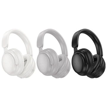 Hoco W53 Bluetooth 5.0 – чорні накладні навушники, 30 годин відтворення, AUX/USB-C