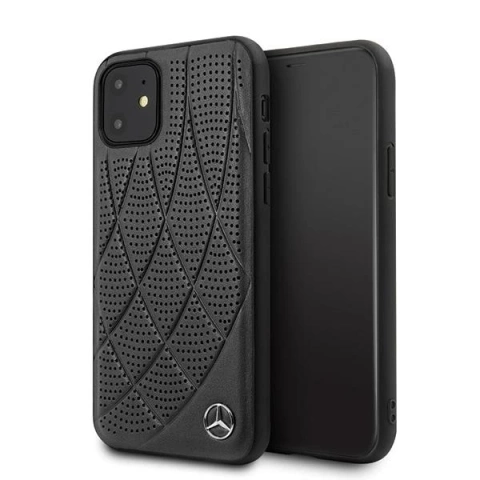 Mercedes MEHCP12SDIQBK ochranné pouzdro pro Apple iPhone 12 Mini 5,4" černo/černé pevné pouzdro Bow Line