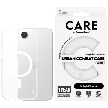 Etui do iPhone 16e CARE by PanzerGlass Flagship Urban Combat White QI