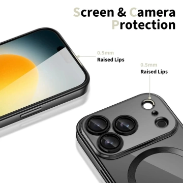 Etui do iPhone 17 Pro Max Tech-Protect MagFlex MagSafe Przezroczysto-Czarne