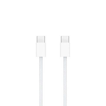 Кабель Apple USB-C до USB-C 1 м, 60 Вт, білий, міцний, оригінальний