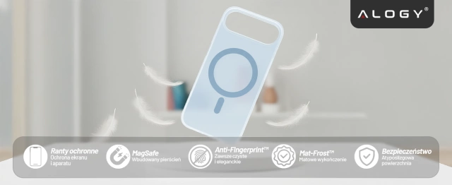 Puzdro Apple iPhone 17 Air – matný kryt MagSafe s ochranou šošovky, tenký a odolný voči poškriabaniu, perfektne sedí – Alogy Skinny MatteCase™ nebesky modrá