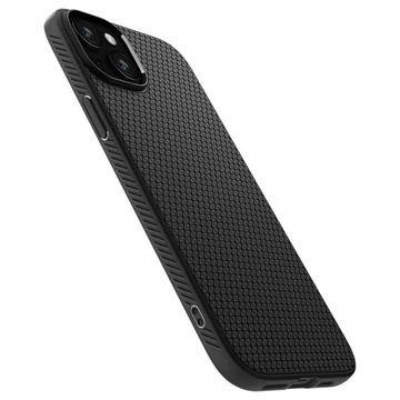 Pouzdro pro iPhone 15 Plus Spigen Liquid Air Case, pouzdro, ochranná zadní strana, matné černé sklo