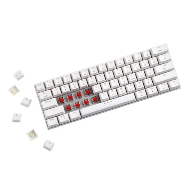 Motospeed SK62 Wireless Mechanical Keyboard White (Blue Switches)