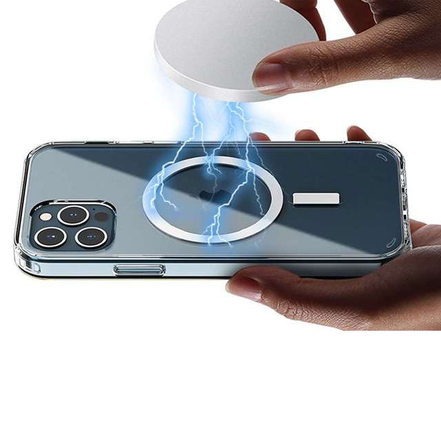 MagSafe Ultra Slim Alogy Case for iPhone 12/ Pro Qi Chargers Clear Glass