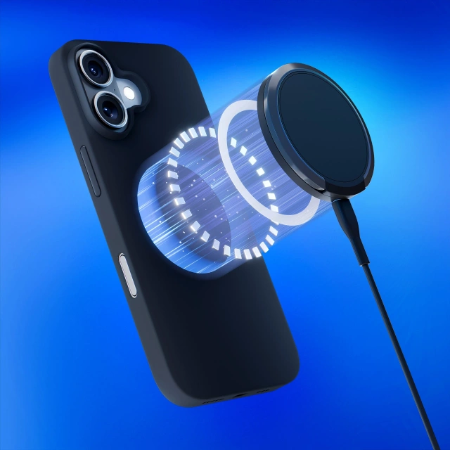 Etui do iPhone 16 Plus 3mk Hardy Silicone MagCase MagSafe Graphite