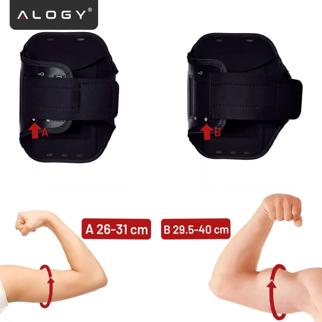 Alogy WaterProof Sport ArmBand running case waterproof armband for phone 6.7 inch Black