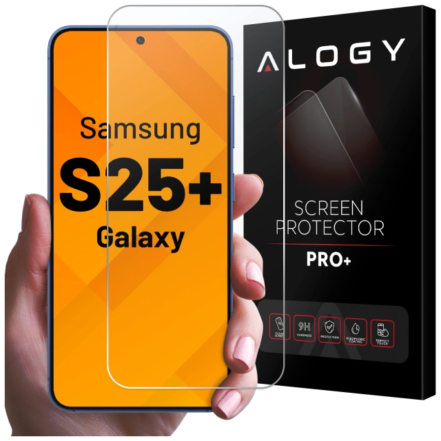 Gehärtetes Glas für Samsung Galaxy S25 Plus Displayschutzfolie 9H Alogy Heavy Pro ™️