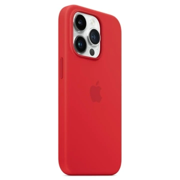 Originální ochranné pouzdro Apple Phone Case MPTM3ZM/A pro Apple iPhone 14 Pro 6.1" MagSafe červené/červené silikonové pouzdro