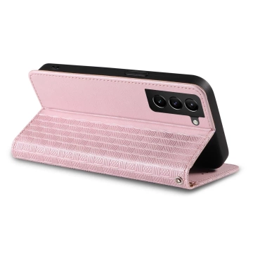Magnet Strap Case Case pro Samsung Galaxy S22 (S22 Plus) Pouch Wallet Mini Lanyard Pendant Pink
