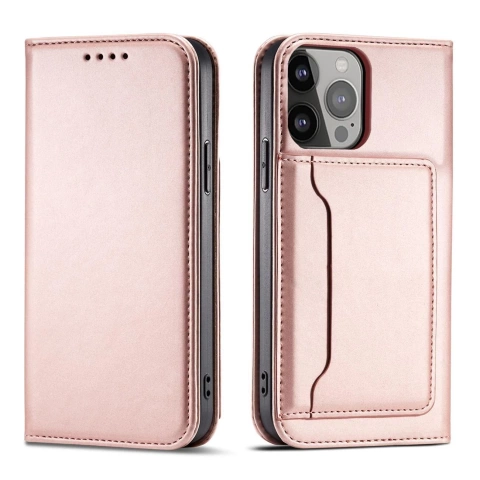 Чохол для картки з магнітом для iPhone 13 Pro Pouch Card Wallet Card Holder Pink