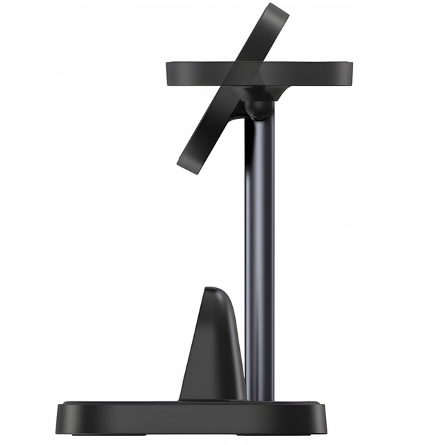 Qi Mag Safe 15W indukční nabíječka pro iPhone Apple Watch AirPods 3v1 bezdrátový stojan černá