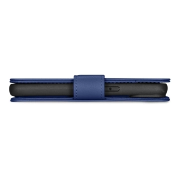 Kožené flipové puzdro iCarer Wallet Case 2v1 iPhone 14 Plus Anti-RFID modré (WMI14220727-BU)